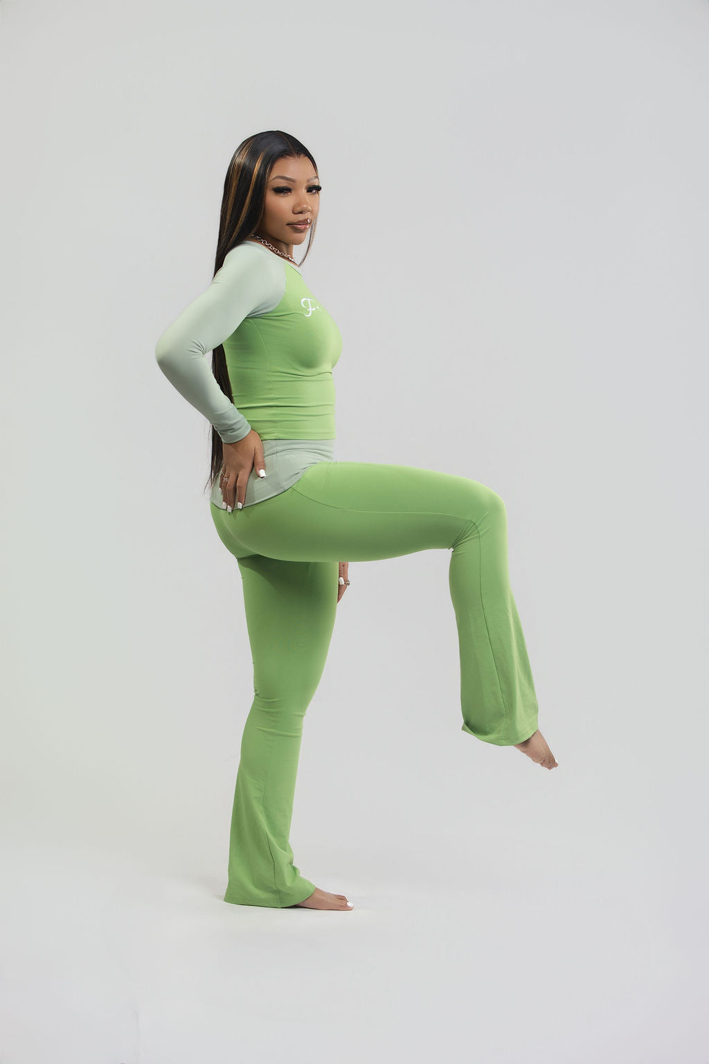 Soft Sculpt Long-Sleeve Top - Green Apple