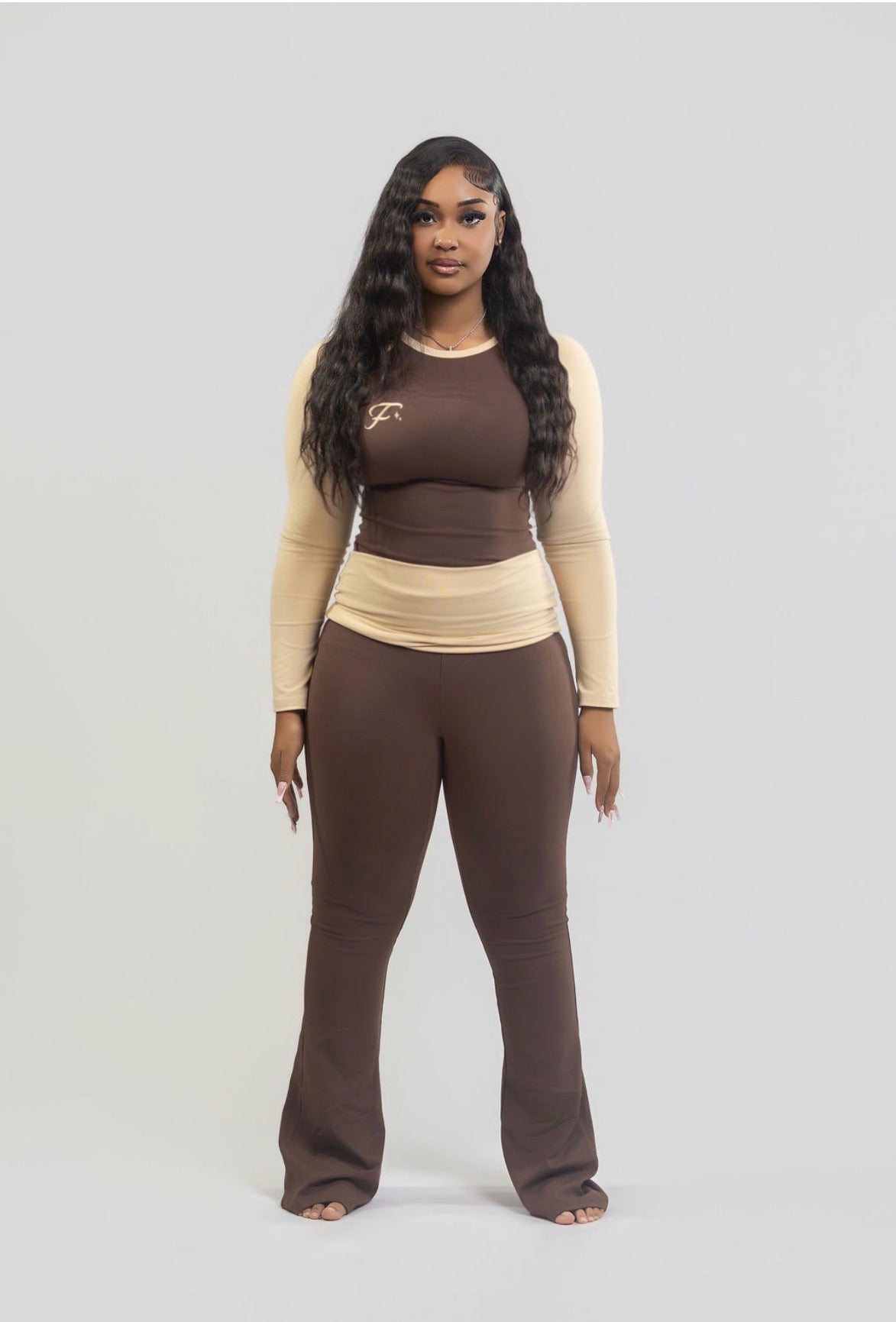 Soft Sculpt Long-Sleeve Top - Brown Cookie